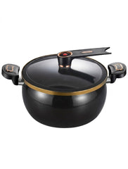 1pc Multi-Functional Soup Pot, Drum-Shaped Large Capacity Cooking Pot, Large Capacity Non-Stick Pot, Suitable For Cooking And Stewing, Applicable To Induction Cooker And Gas Stove, Multi-Functional Large Capacity Braising Pot For Home Use