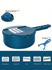 12 In 1 Multi-Functional Vegetable Chopper Carrots Potatoes Manually Cut Shred Slicer Radish Grater Kitchen Tools Vegetable Cutter For Hotel/Commercial Eid Al-Adha Mubarak