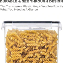 Large Food Storage Containers 5.2L / 6.5L, 1/2/3 Pieces Plastic Airtight Food Storage Canisters For Flour, Sugar, Baking Supplies, Kitchen Organization Bulk Food Canisters