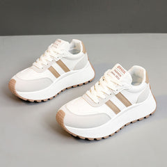 Women's Fashionable Lace Up Platform Walking Sneaker