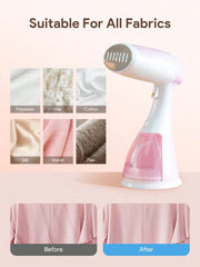 3 In 1 Steam Cleaner For Home Iron Clothes,Vertical Steam Iron,Portable Travel Garment Steamer,Handheld Fabric Steamer,300ml Large Capacity & 15s Fast Heating,Automatic Power-Off Suitable For Home & Travel - UK Plug