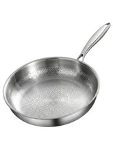 Non-Stick Titanium Coated Flat Bottom Pan, Heavy Duty Hammered Titanium Frying Pan For Home Use
