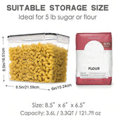 1/2/3pcs Airtight Food Storage Containers With Lids 3.6L/121.7Oz PP Material Plastic Canisters For Flour Sugar Baking Kitchen Supply