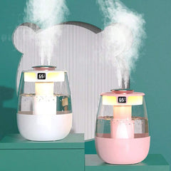 2.2L Large Capacity Humidifier USB Double Spray Humidifier Small Household Quiet Bedroom Student Dormitory Office Desktop Spray