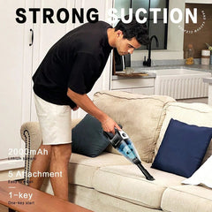 2000mAh Portable Handheld Vacuum Cleaner, Strong Suction USB Rechargeable Mini Vacuum Cleaner With Multiple Accessories, Suitable For Car, Home, Office And Crevices
