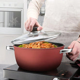 New Nonstick Marble Coated Stockpot With Two Handles, Thick Cookware For Home, Suitable For Stewing, Cooking Soup, Daily Use On All Stove Types