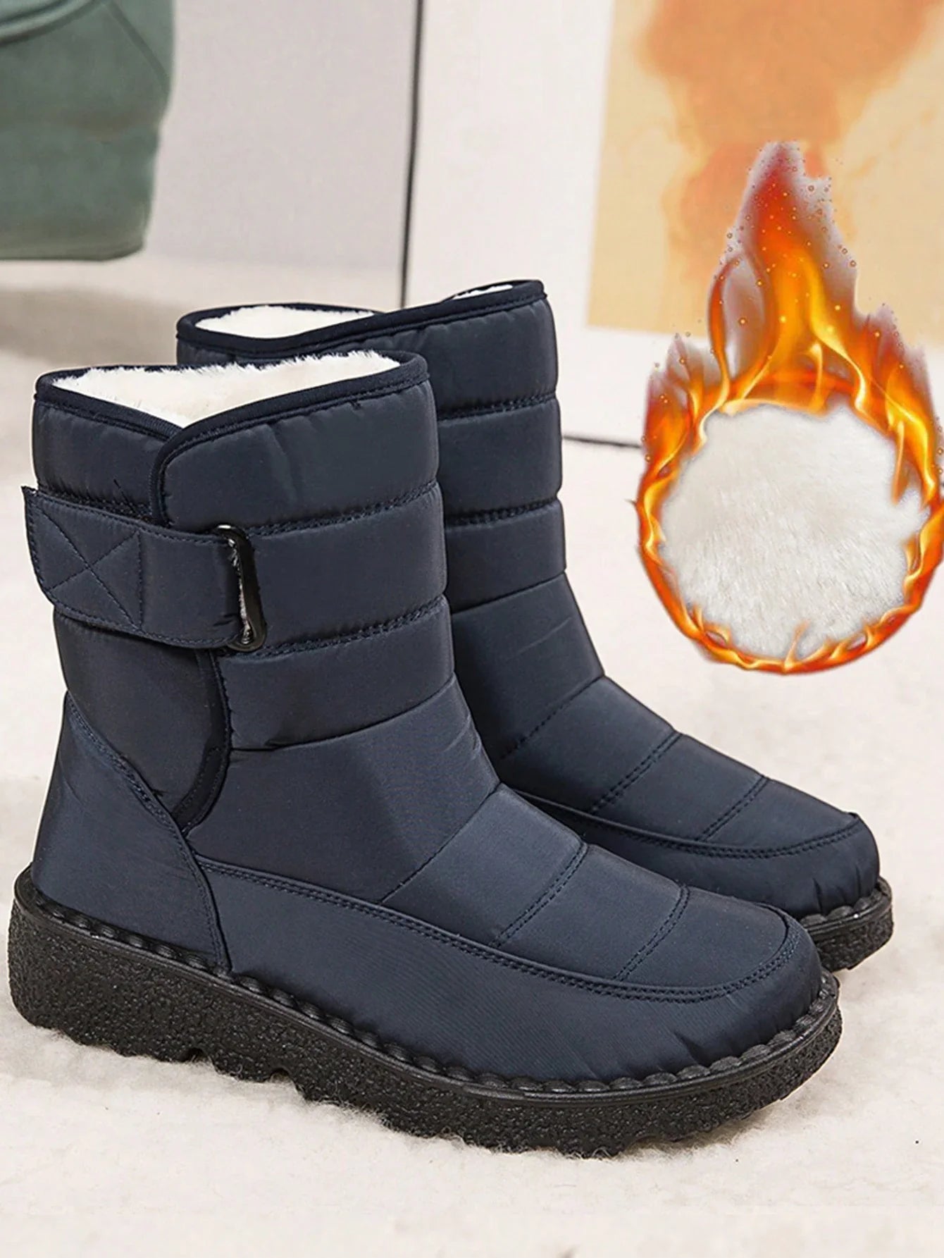 Women's Warm Mid-Calf Snow Boots – Anti-Slip Winter Outdoor Boots