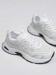 Women's Chunky Sneakers – Breathable Lace-Up Casual Walking Shoes