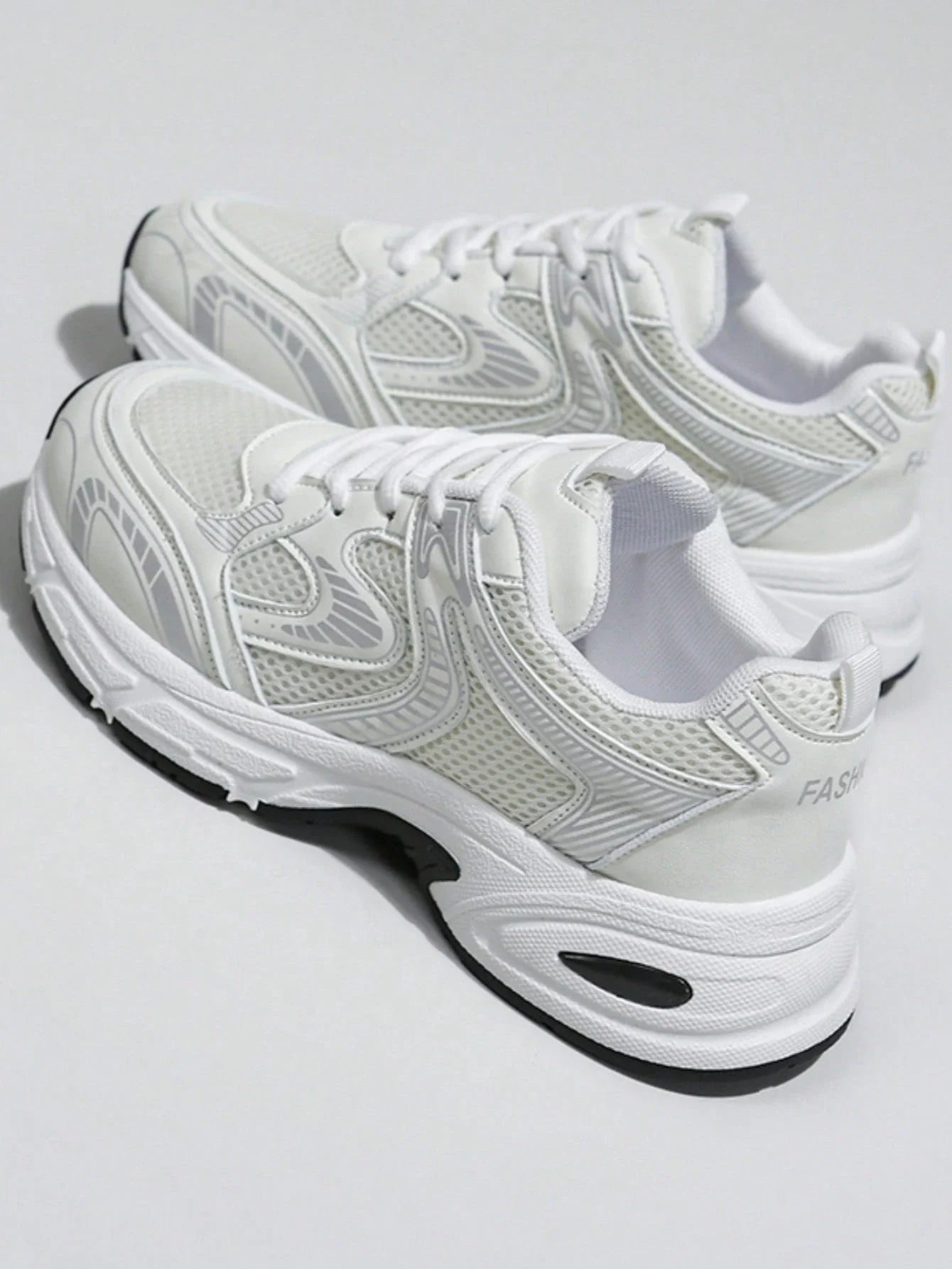 Women's Chunky Sneakers – Breathable Lace-Up Casual Walking Shoes