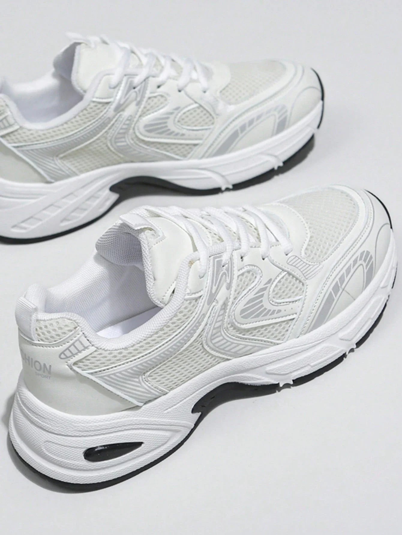 Women's Chunky Sneakers – Breathable Lace-Up Casual Walking Shoes