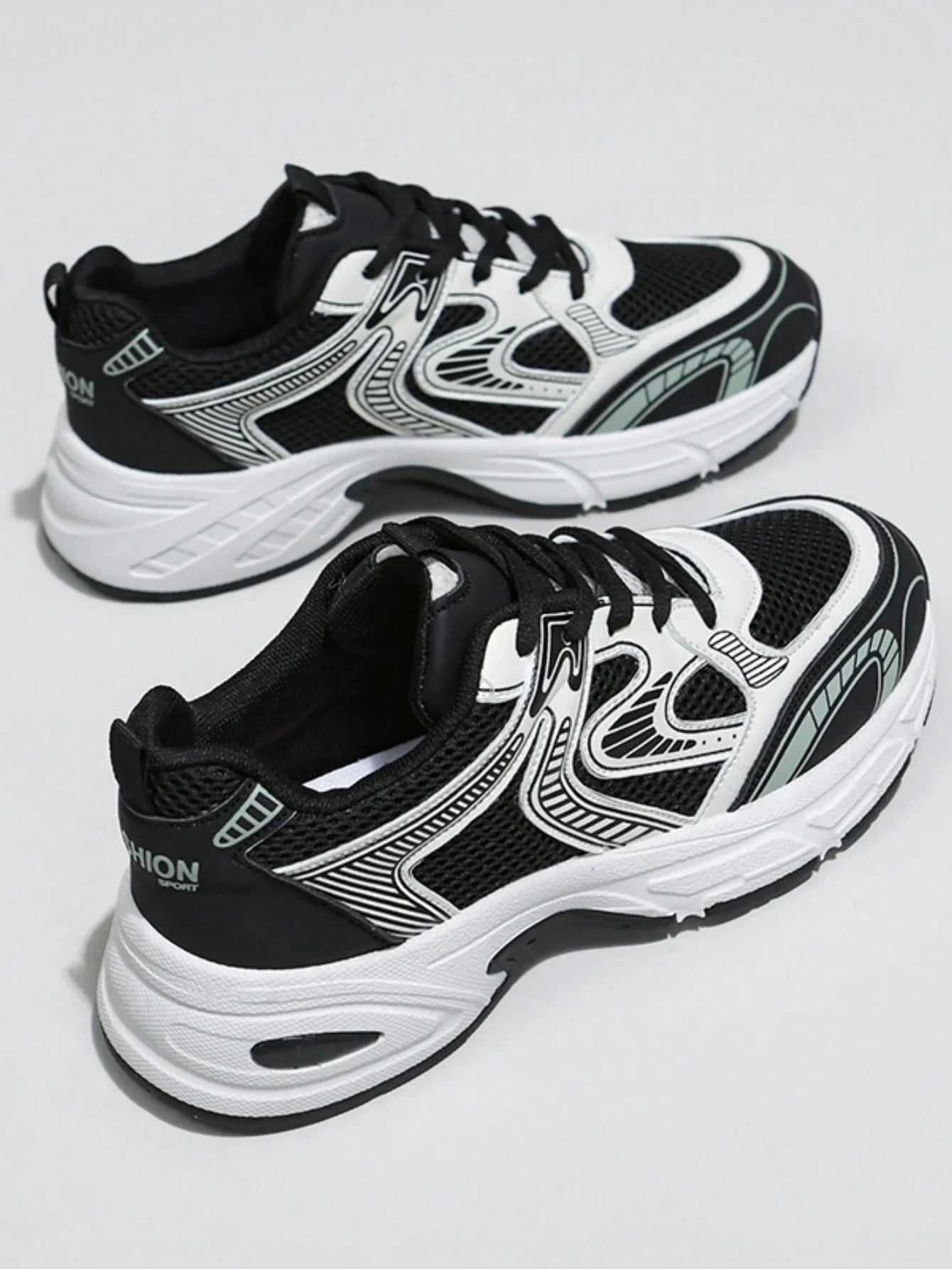 Women's Chunky Sneakers – Breathable Lace-Up Casual Walking Shoes
