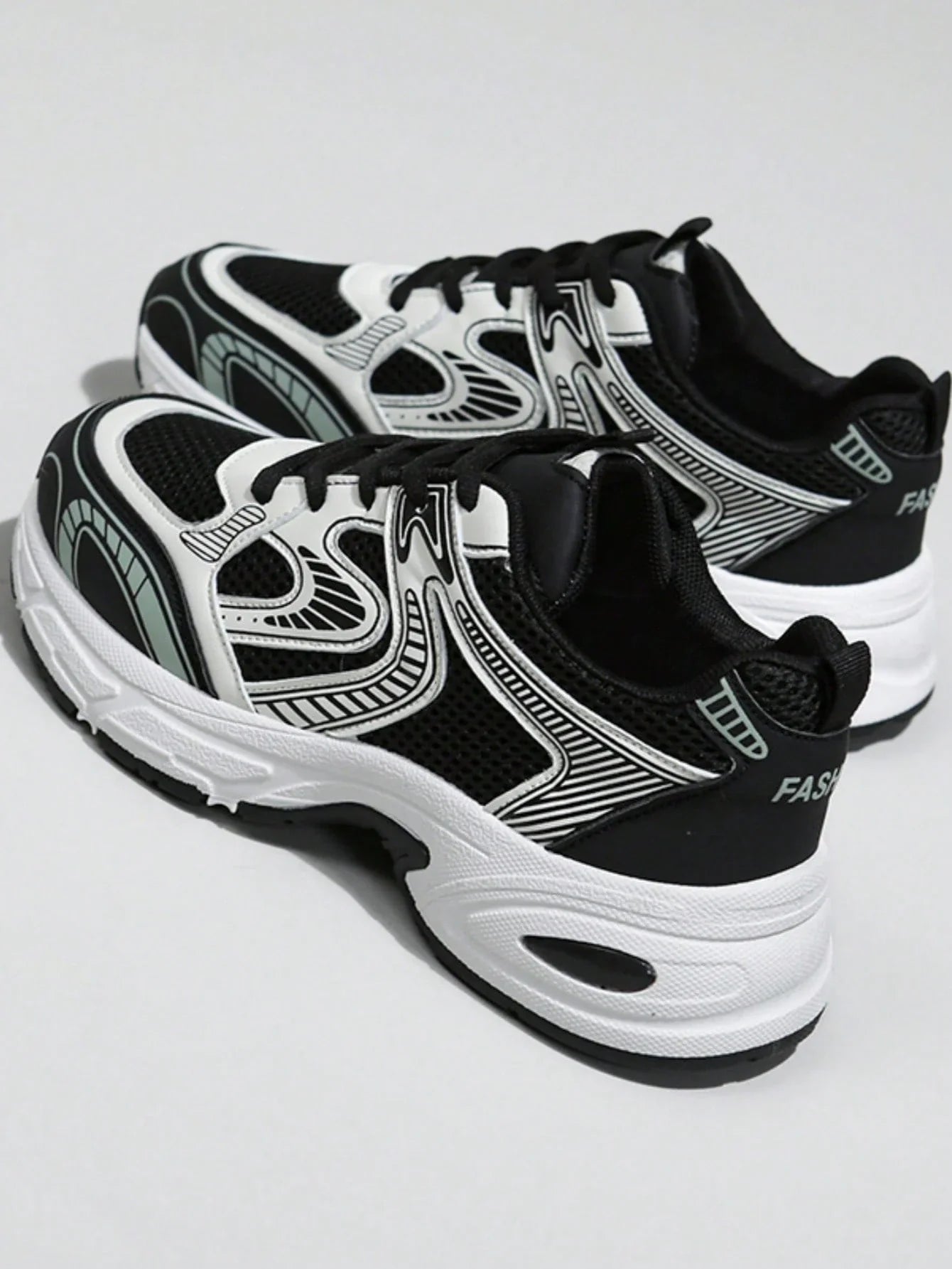 Women's Chunky Sneakers – Breathable Lace-Up Casual Walking Shoes
