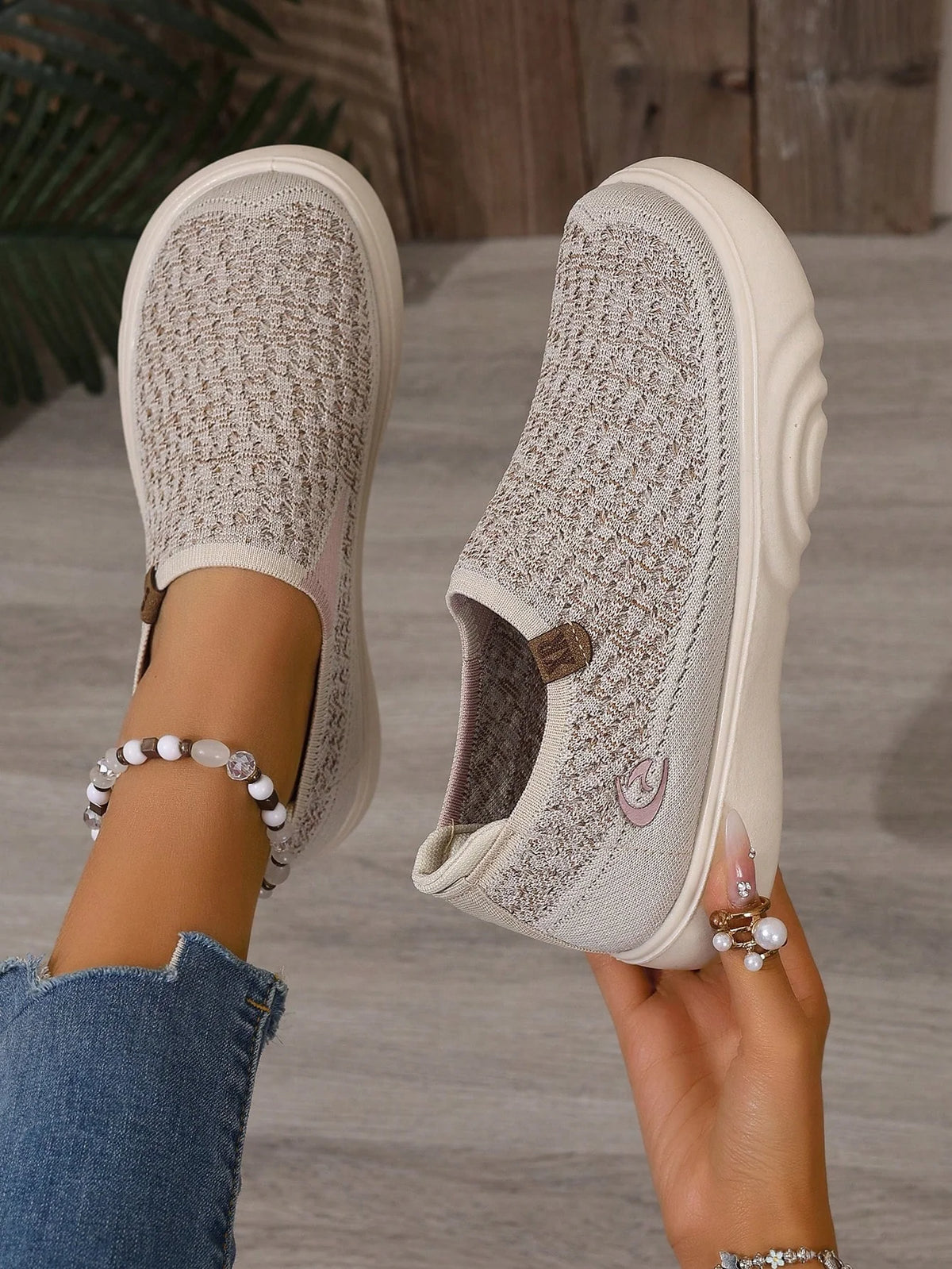 Women's Slip-On Walking Shoes – Comfortable Non-Slip Casual Loafers