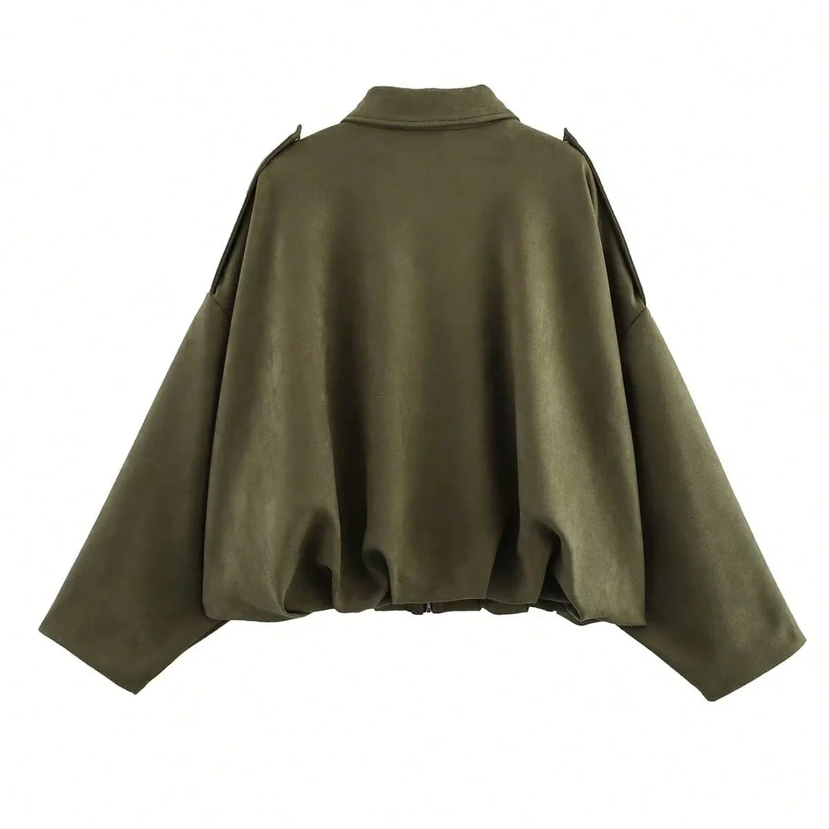 Women's Lightweight Bomber Jacket – Stand Collar Casual Zip-Up Coat