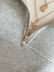 Women's Oversized Half-Zip Hoodie Pullover – Casual Loose Fit Fall Sweatshirt