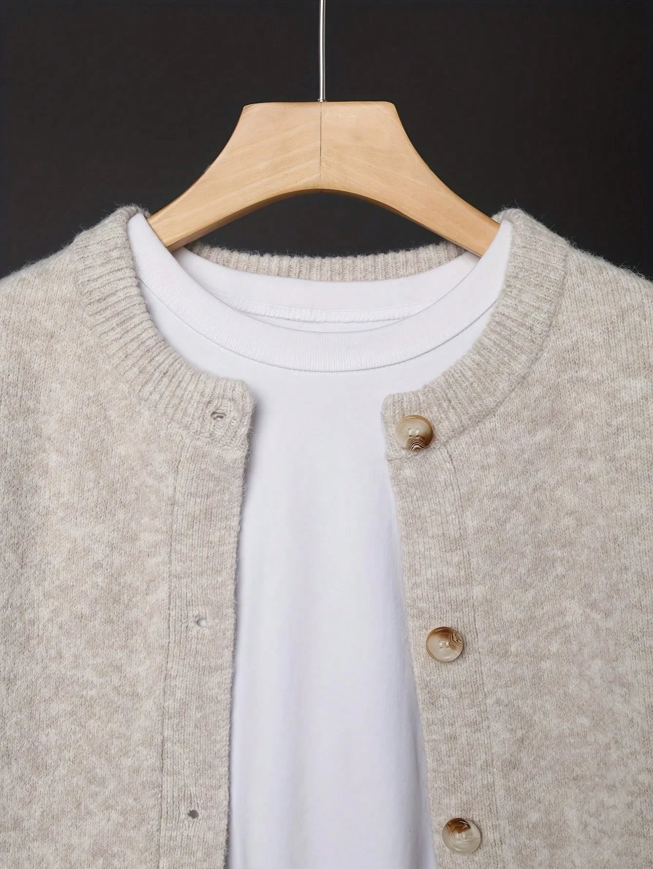 Women's Soft Knit Button Cardigan – Loose Fit Long Sleeve Sweater Jacket