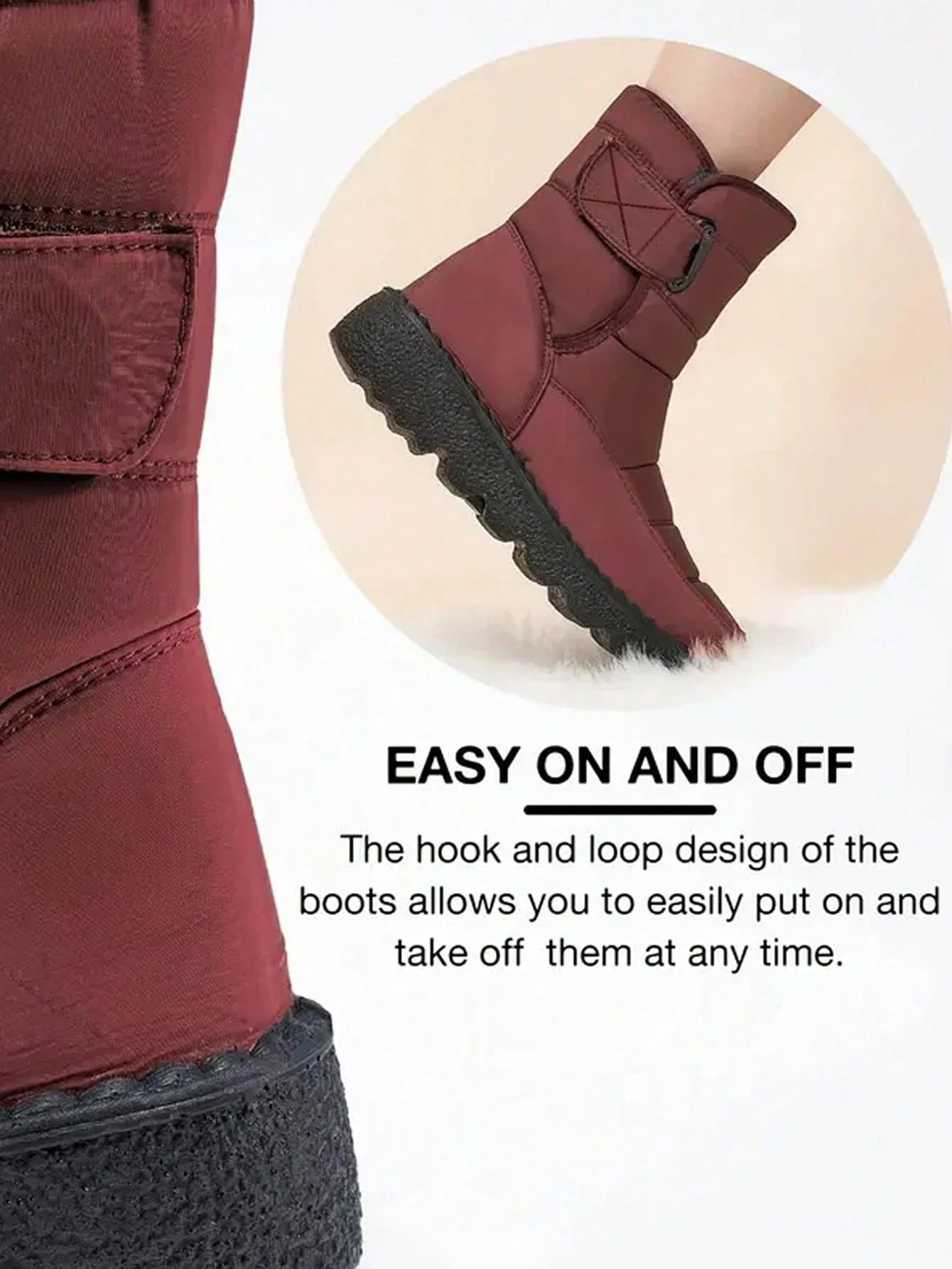 Women's Warm Mid-Calf Snow Boots – Anti-Slip Winter Outdoor Boots