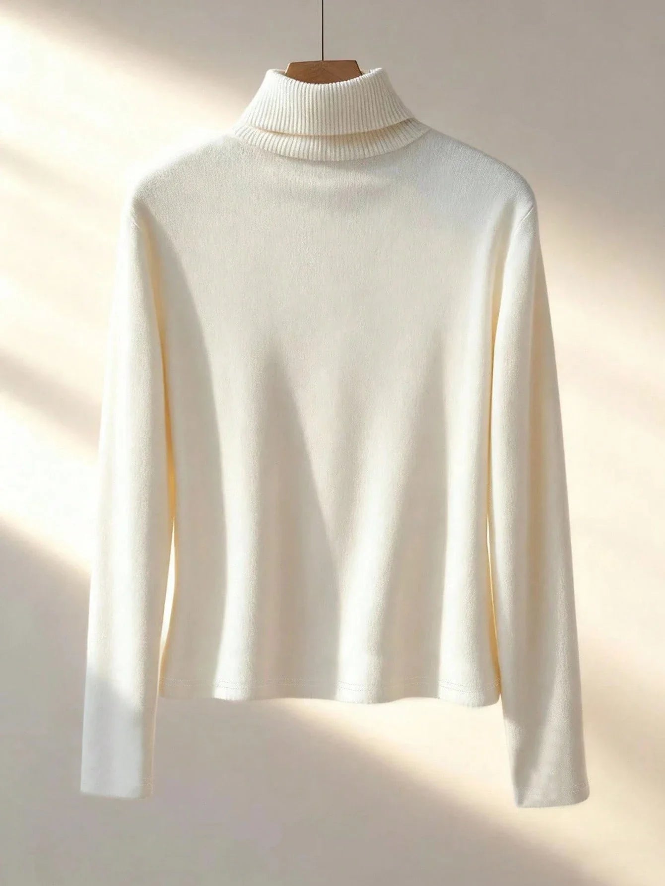 Women's Thermal Lined High Neck Top – Slim Fit Long Sleeve Pullover