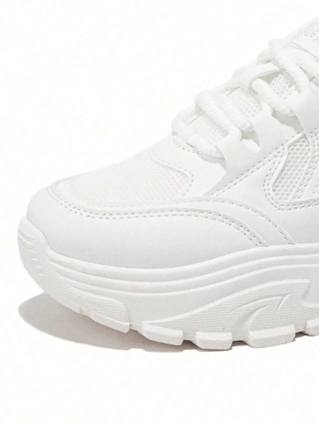 Women's Hidden Wedge Sneakers – Chunky Platform Lace-Up Casual Shoes
