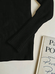 Women's Thermal High Neck Knit Sweater – Slim Fit Seamless Pullover
