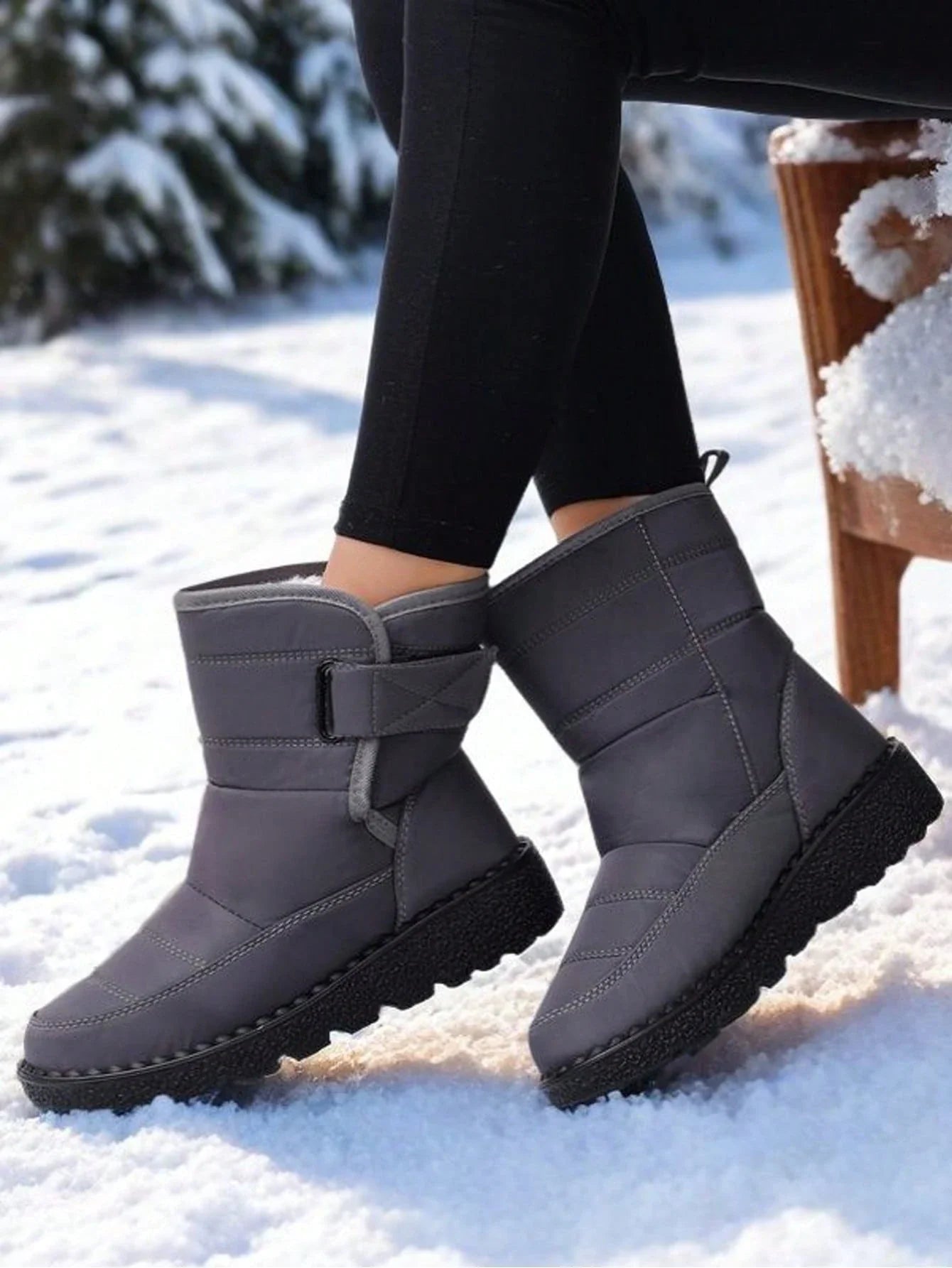 Women's Warm Mid-Calf Snow Boots – Anti-Slip Winter Outdoor Boots