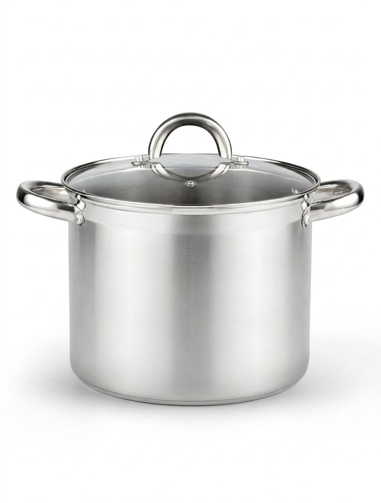1pc Stainless Steel Mini Cooking Pot, Suitable For Electric And Gas Stoves, With See-Through Glass Lid, Ideal For Individual, Home Use Or Hot Pot Seafood Boil