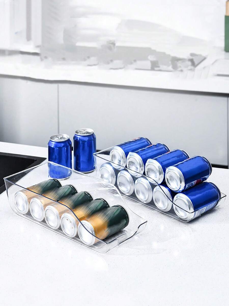 1pc/2sets Transparent Durable Storage Boxes, Stackable Large Capacity Storage Bins, Suitable For Refrigerator, Freezer, Cabinet, Pantry, Kitchen Storage Boxes And Cabinets, Kitchen Accessories, Refrigerator Organizer Boxes, Snack Boxes, Spice Jars, Valent