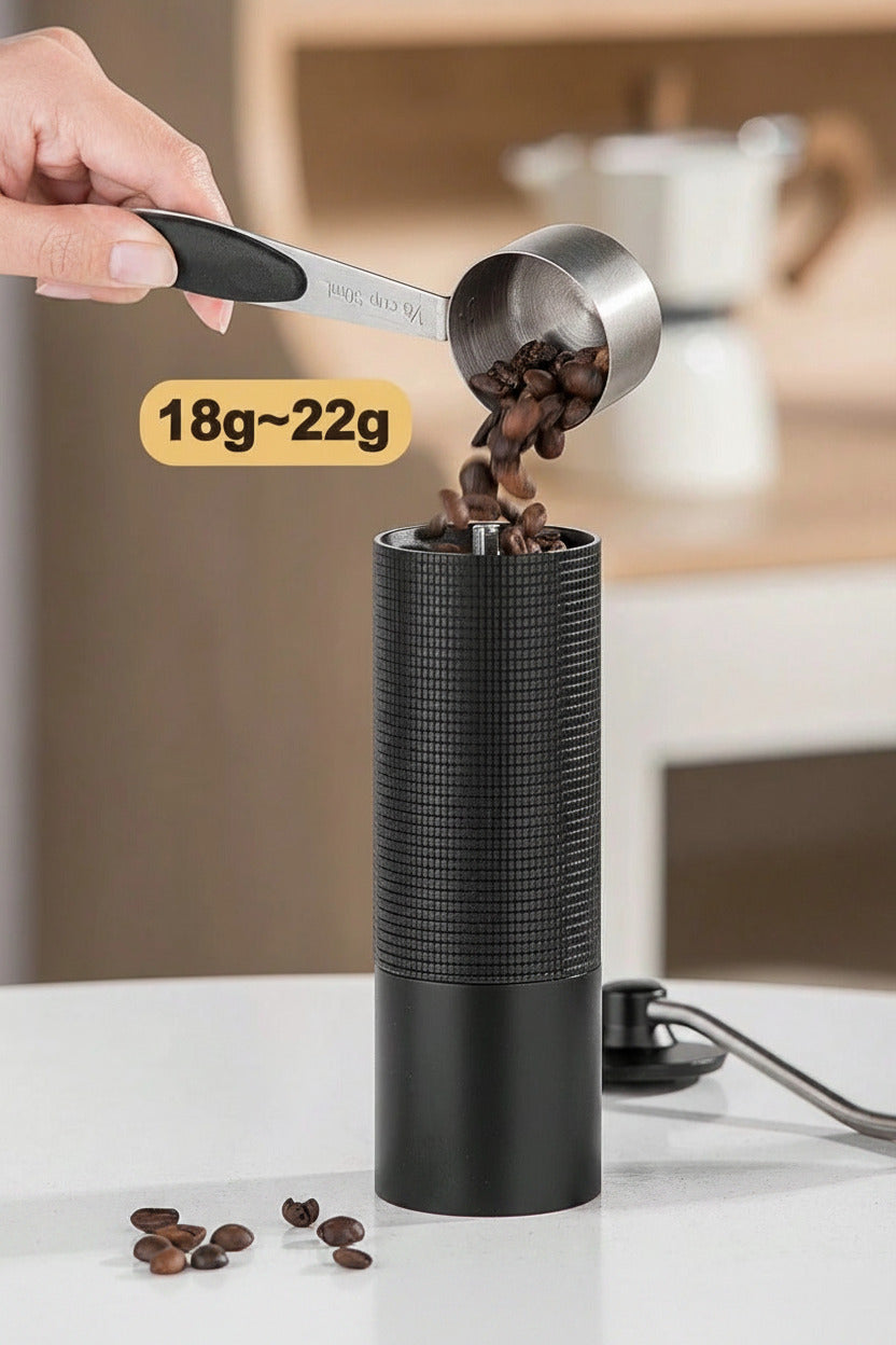 1pc Manual Coffee Grinder, 20g Capacity, CNC Stainless Steel Conical Burr, 12 Adjustable Grind Settings, Walnut Wood Handle, Suitable For French Press, Drip Coffee, Espresso, Great For Travel/Camping/Home Use, Back To School Essential