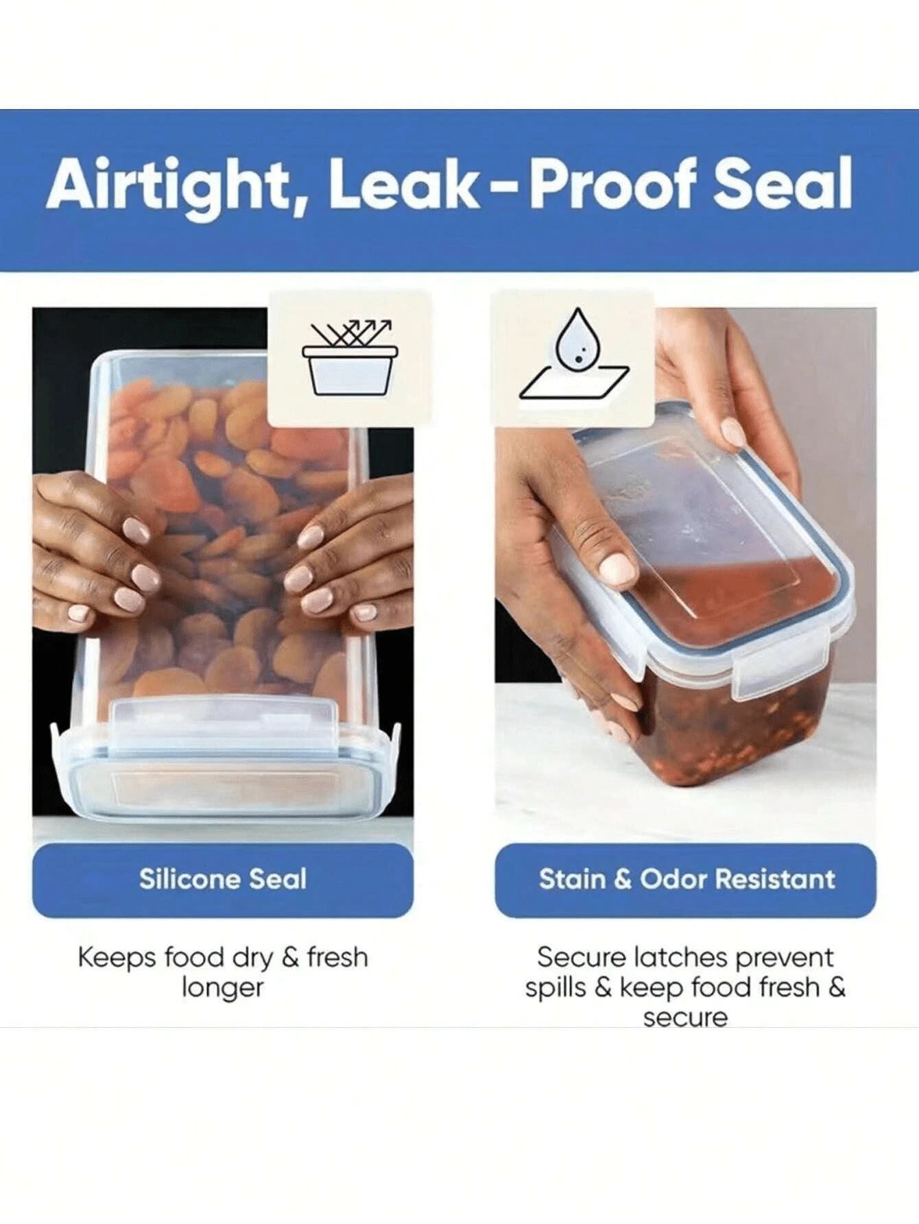 4/6/7/10/12/18/24pcs Airtight Food Storage Containers: Plastic Canisters For Spaghetti, Dry Food, Flour & Sugar - Includes Labels!