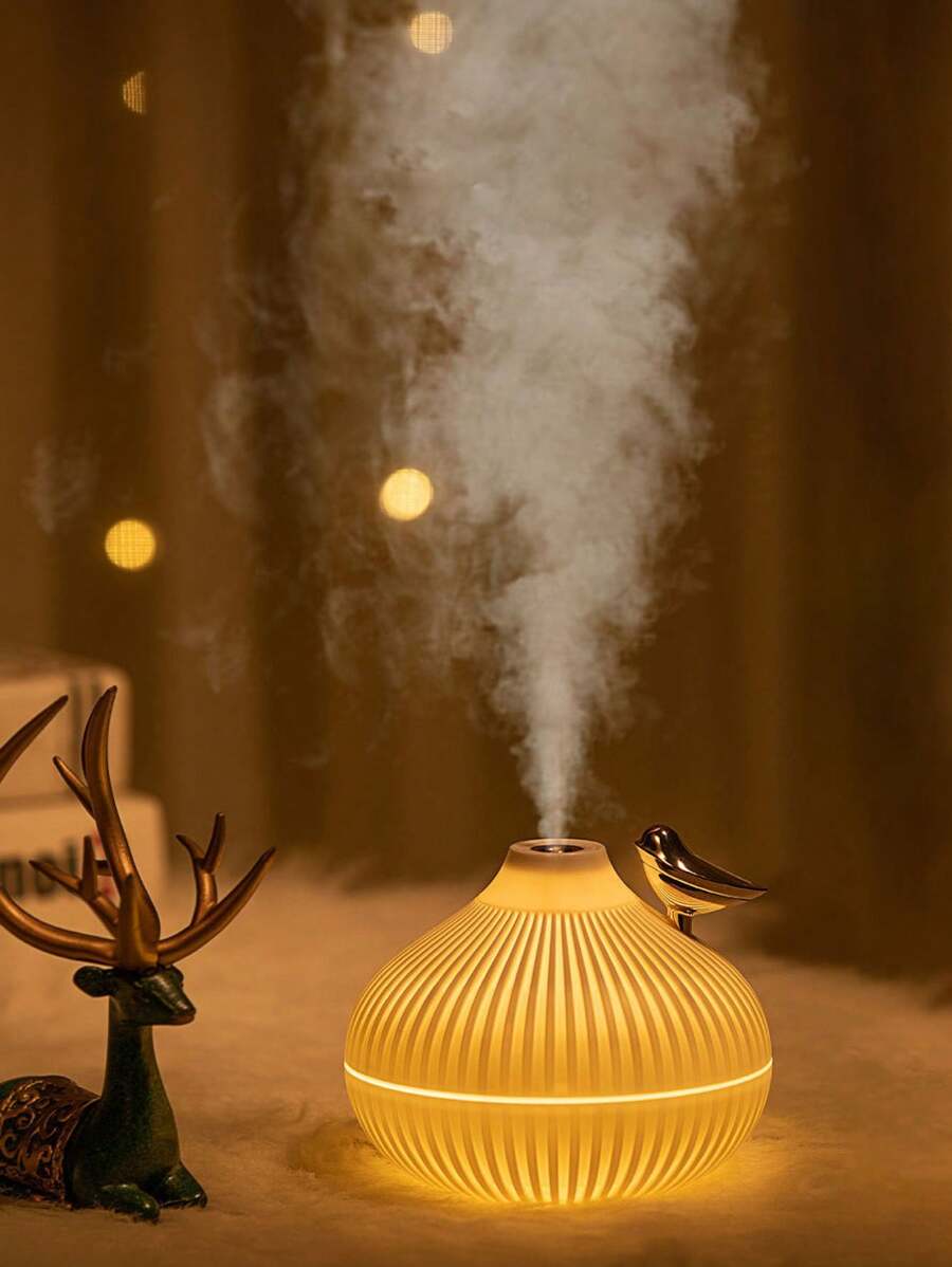 1pc Portable Air Humidifier, 300ml USB Desktop Diffuser Humidifier with LED Night Light