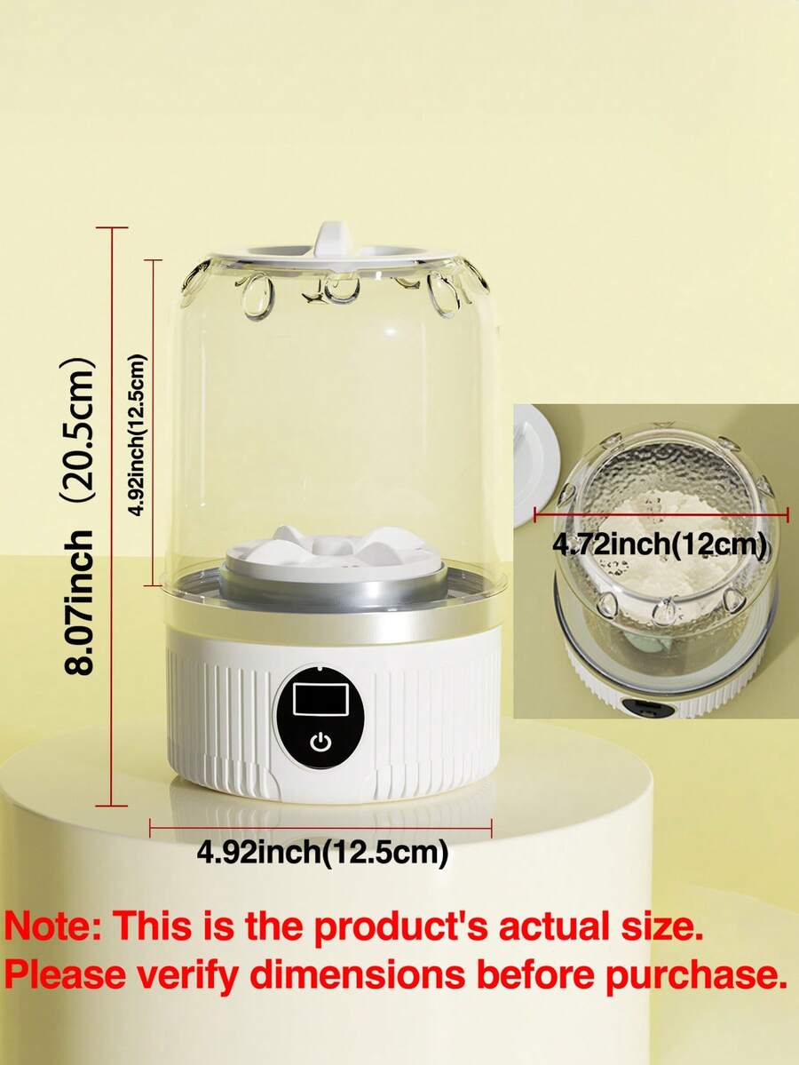 1/2pcs Portable Washing Machine,USB Rechargeable Compact Travel Portable Washer,2 Modes Mini Washer Deep Cleaning Of Underwear, Baby Clothes And Sock, Best For Apartment,Dormitories