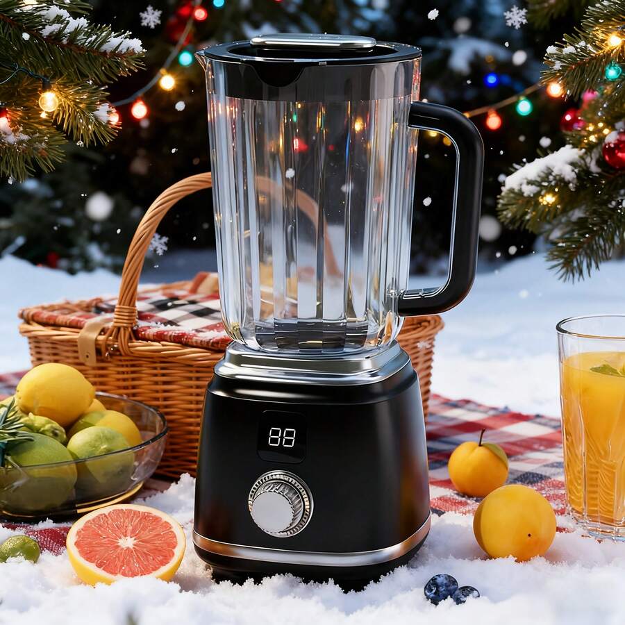 Portable USB Rechargeable Juicer, Mini Ice Crusher, With Digital Display Screen, Easy To Clean, Small Household Fruit Juicer, Suitable For Smoothies, Milkshakes, And Fresh Fruit Drinks, Fresh Juice, Perfect For Home, Office, Travel, And Fitness Enthusiast