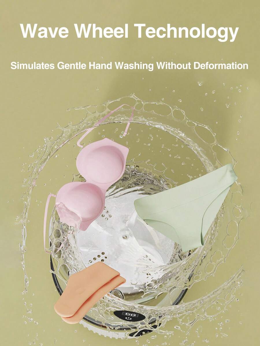 1/2pcs Portable Washing Machine,USB Rechargeable Compact Travel Portable Washer,2 Modes Mini Washer Deep Cleaning Of Underwear, Baby Clothes And Sock, Best For Apartment,Dormitories