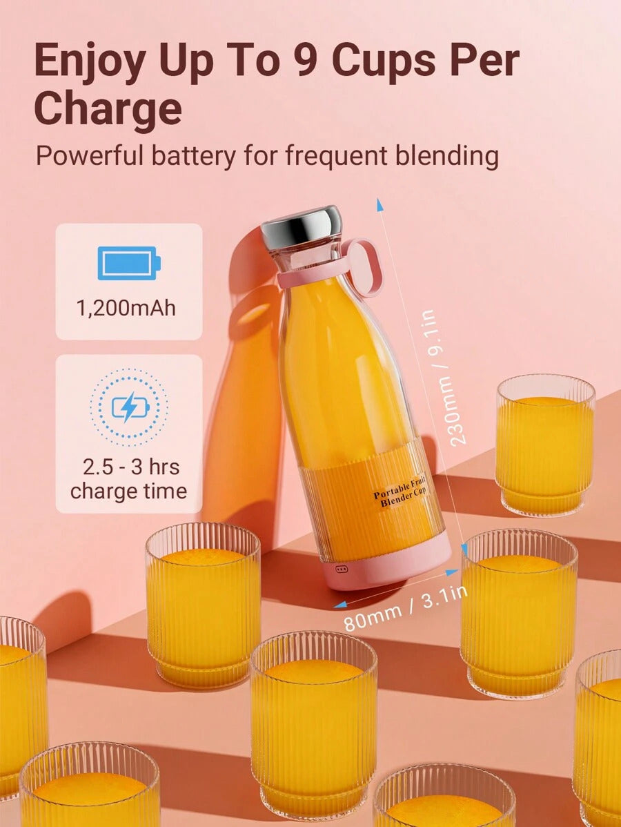 Electric Juicer,Portable Blender Juicer,Personal Size Blender Smoothies And Shakes,Mini Blender USB Rechargeable,Handheld Blender Sports,Strong Wall-Breaking & Waterproof For Travel And Home,350ML