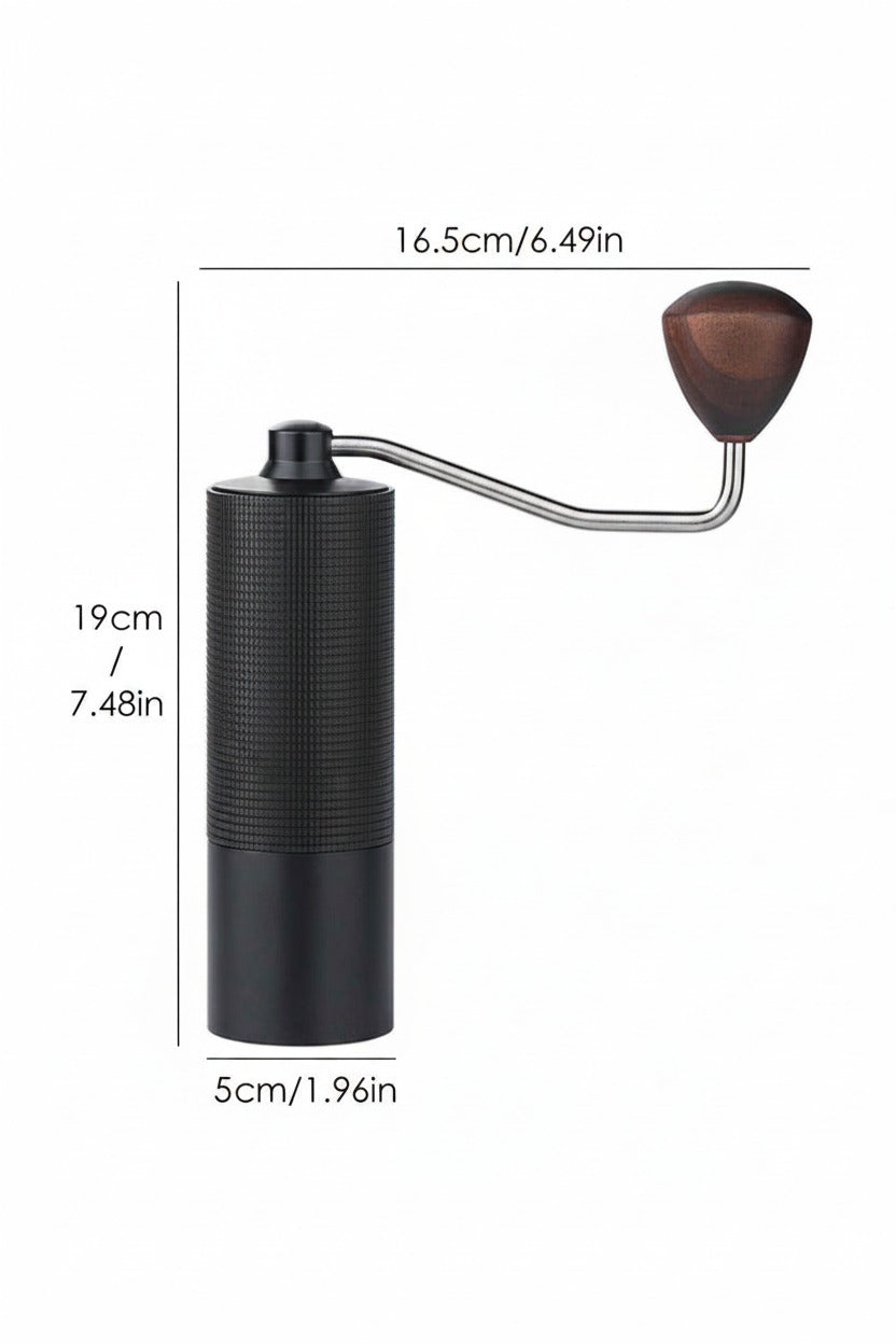 1pc Manual Coffee Grinder, 20g Capacity, CNC Stainless Steel Conical Burr, 12 Adjustable Grind Settings, Walnut Wood Handle, Suitable For French Press, Drip Coffee, Espresso, Great For Travel/Camping/Home Use, Back To School Essential