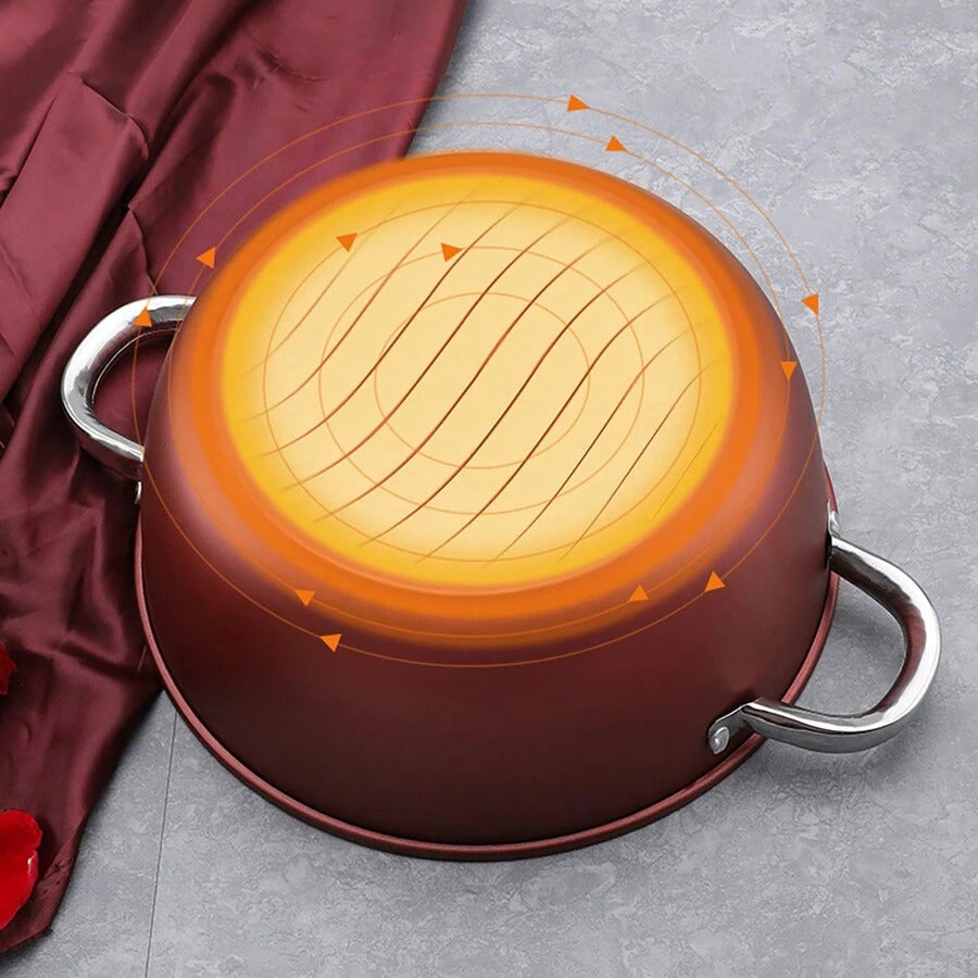 New Nonstick Marble Coated Stockpot With Two Handles, Thick Cookware For Home, Suitable For Stewing, Cooking Soup, Daily Use On All Stove Types