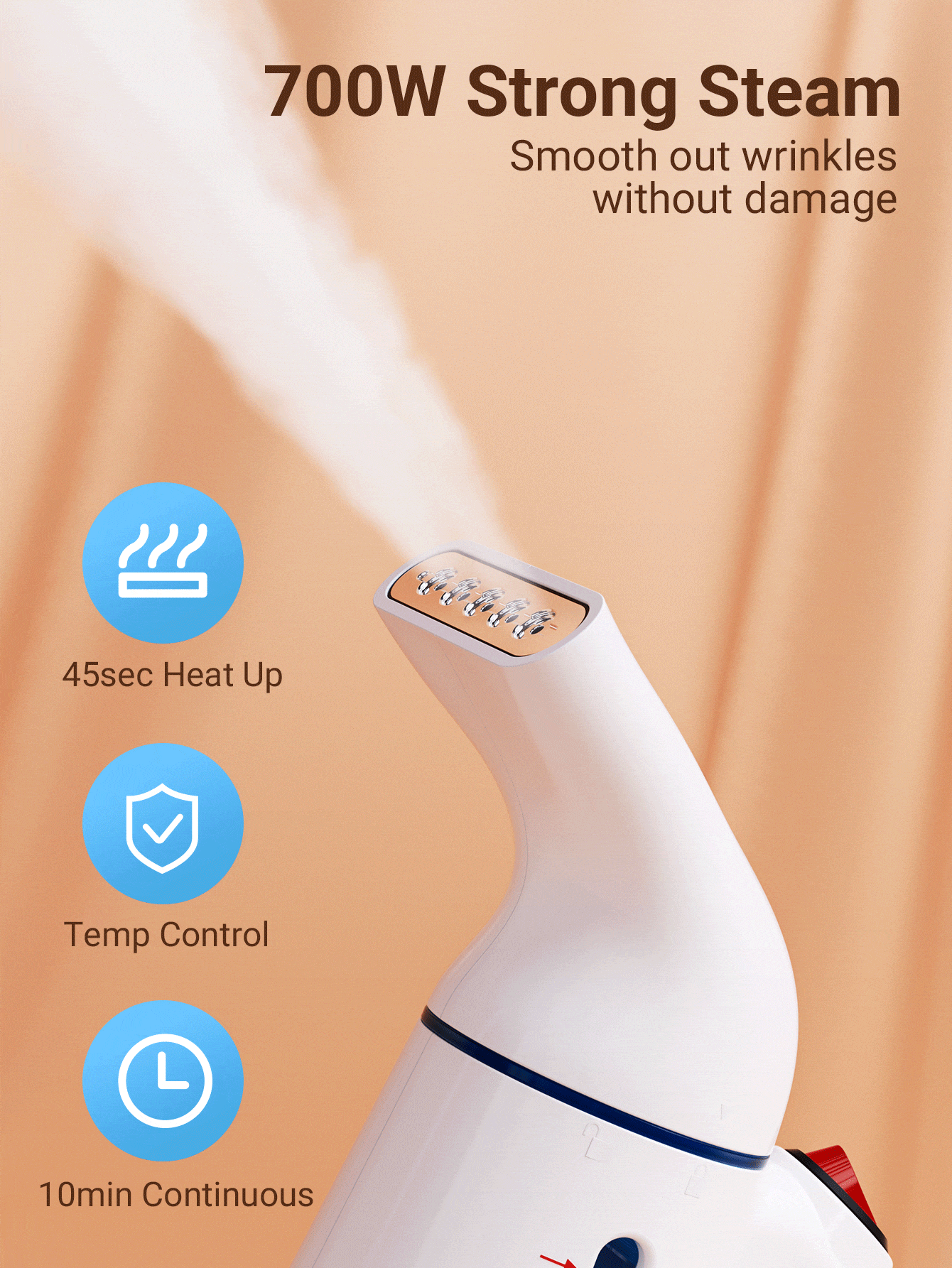 Steamer For Clothes,Steamer,Handheld Clothing Steamer For Garment 30 Minutes,Fabric Wrinkle Remover Steam Iron For Home,Office And Travel