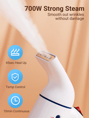 Steamer For Clothes,Steamer,Handheld Clothing Steamer For Garment 30 Minutes,Fabric Wrinkle Remover Steam Iron For Home,Office And Travel