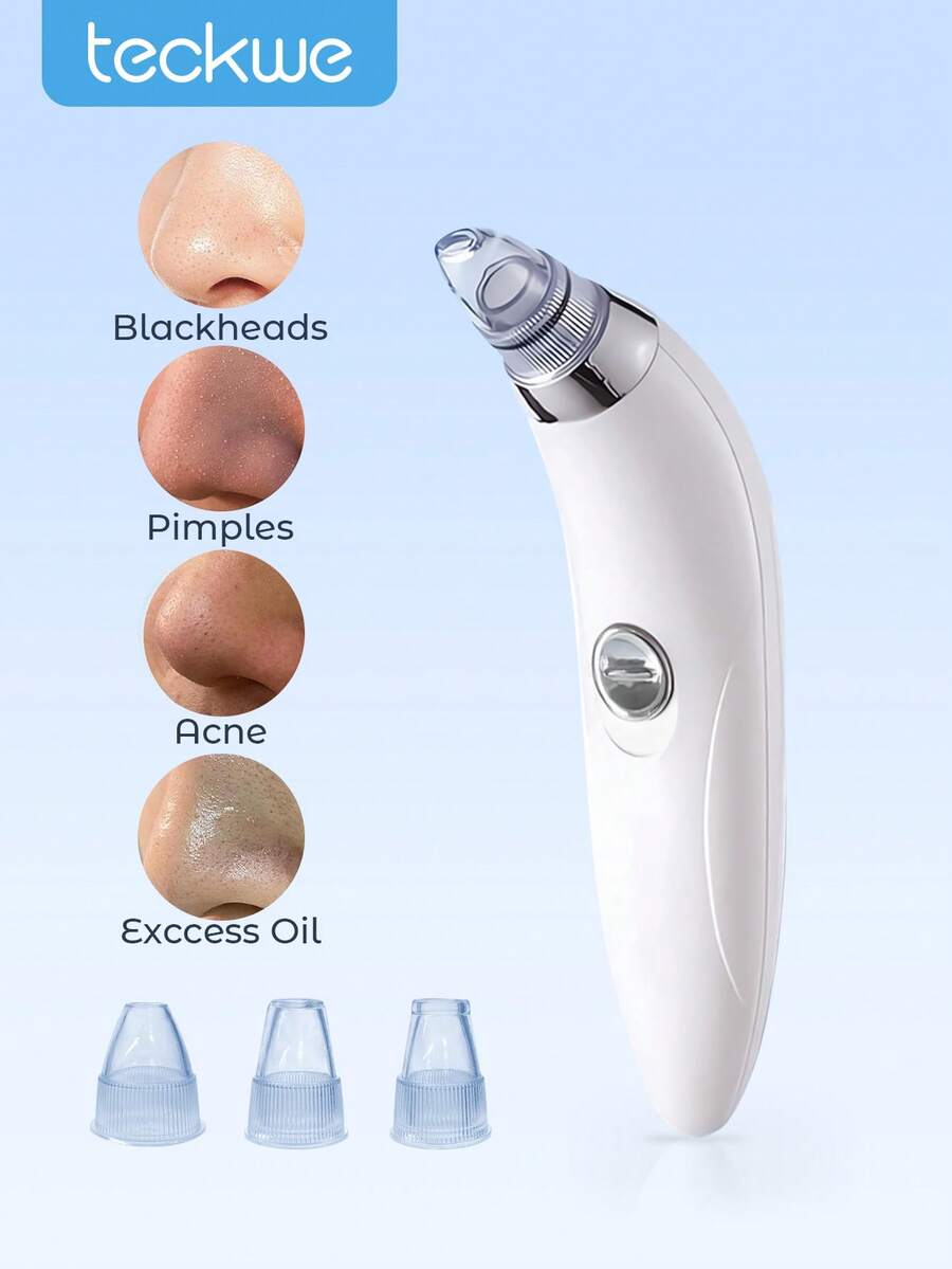 Blackhead Vacuum Remover, Powerful Portable Facial Pore Cleaner With 4 Probes, Remove Blackhead In Gentle And Way Without Squeezing Pain For Women And Men. Your Personal Professional Beautician.