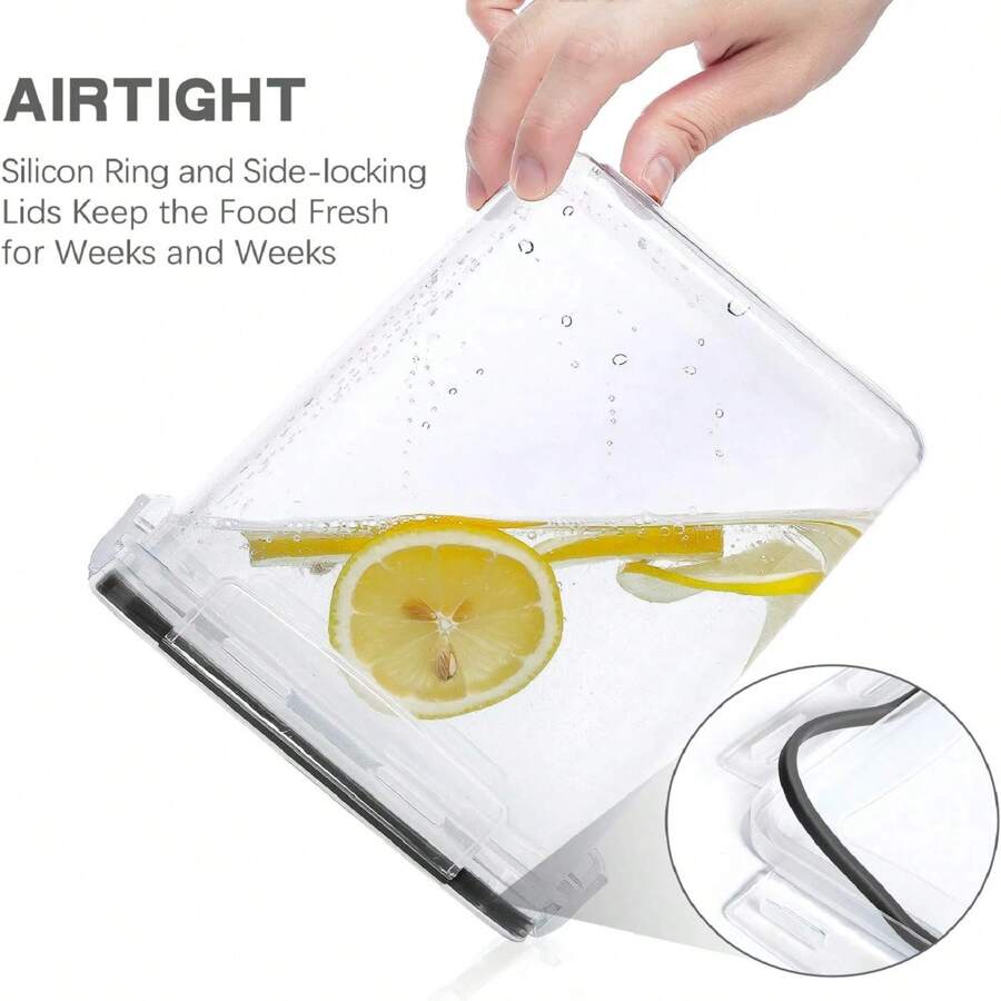 1/2/3pcs Airtight Food Storage Containers With Lids 3.6L/121.7Oz PP Material Plastic Canisters For Flour Sugar Baking Kitchen Supply