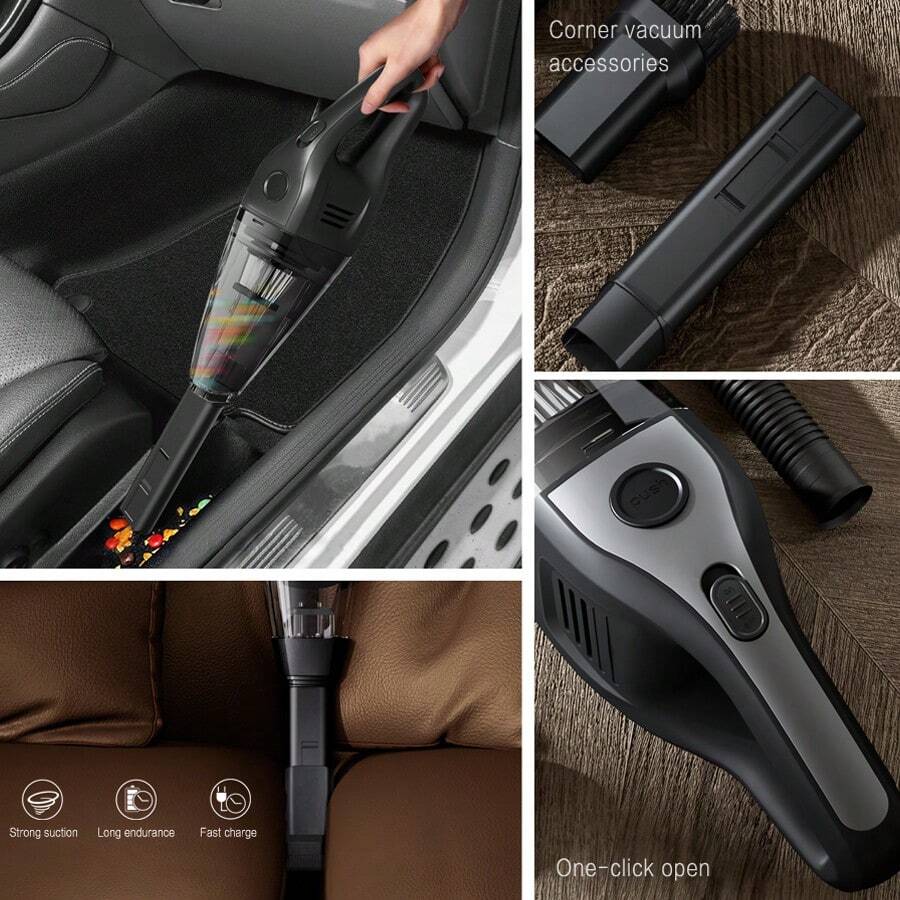 2000mAh Portable Handheld Vacuum Cleaner, Strong Suction USB Rechargeable Mini Vacuum Cleaner With Multiple Accessories, Suitable For Car, Home, Office And Crevices
