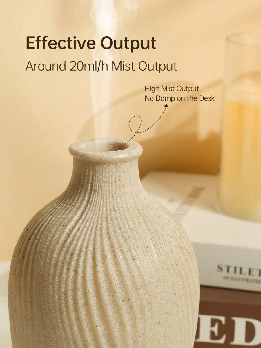 1pc USB 5V 80ml Resin Ultrasonic Essential Oil Diffuser, Suitable For Small Rooms Aromatherapy Humidifier And Diffuser