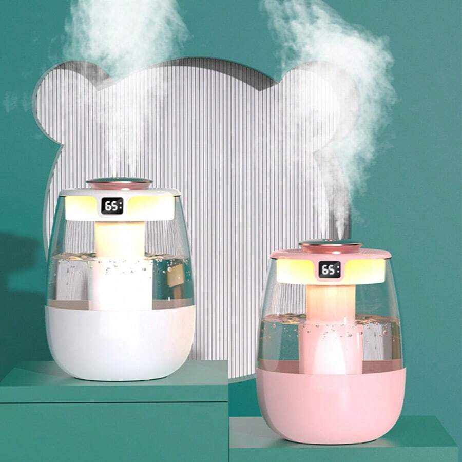 2.2L Large Capacity Humidifier USB Double Spray Humidifier Small Household Quiet Bedroom Student Dormitory Office Desktop Spray