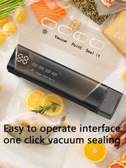 1pc 62KPa Wireless Vacuum Sealer, USB 1200mAh Rechargeable Automatic Airtight Food Vacuum Sealer With Magnetic Design, High Suction Vacuum Sealer - Easy Food Preservation, Extend Freshness - Wireless Design, Space-Saving, Convenient For Home Use