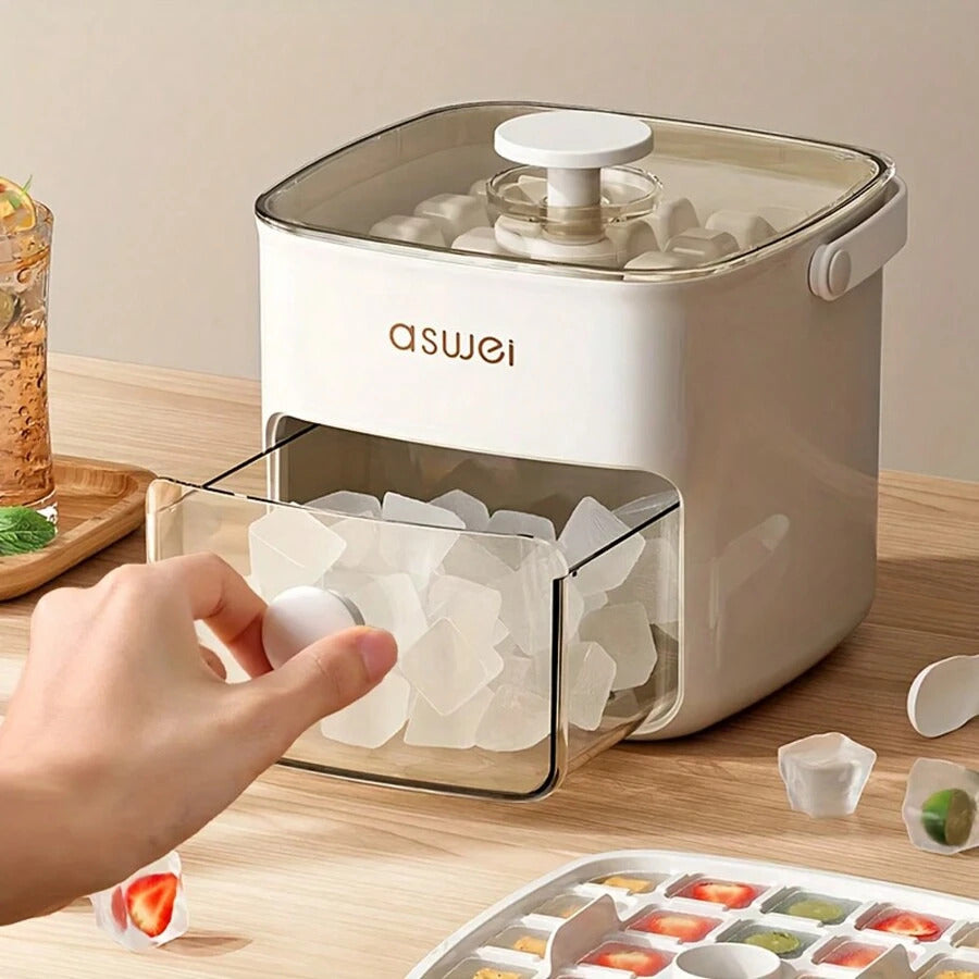 Reusable Non-Electric Ice Trays - Durable, Leak-Proof Silicone Ice Molds For Home Kitchen, Easy Fill & Release Design, Perfect For Cocktails, Beverages, And Everyday Use
