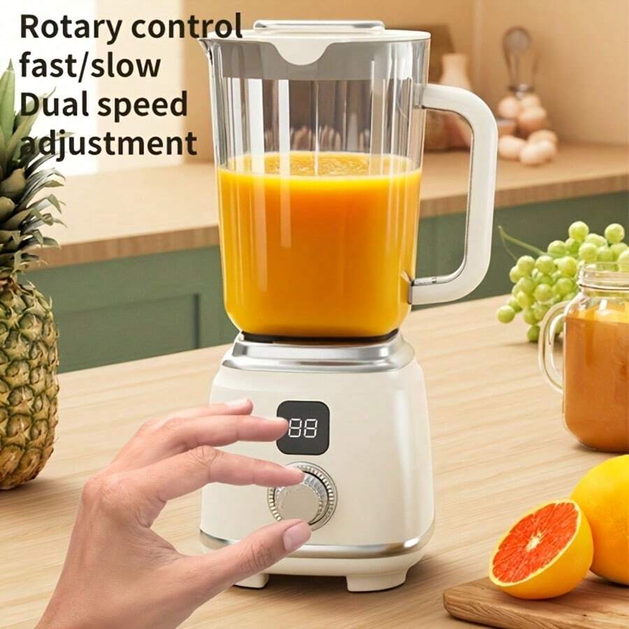Portable USB Rechargeable Juicer, Mini Ice Crusher, With Digital Display Screen, Easy To Clean, Small Household Fruit Juicer, Suitable For Smoothies, Milkshakes, And Fresh Fruit Drinks, Fresh Juice, Perfect For Home, Office, Travel, And Fitness Enthusiast