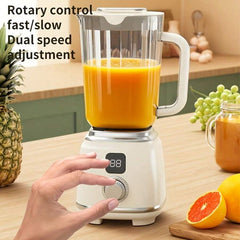 Portable USB Rechargeable Juicer, Mini Ice Crusher, With Digital Display Screen, Easy To Clean, Small Household Fruit Juicer, Suitable For Smoothies, Milkshakes, And Fresh Fruit Drinks, Fresh Juice, Perfect For Home, Office, Travel, And Fitness Enthusiast