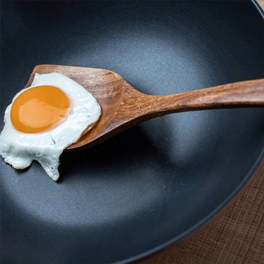5pcs Wooden Cooking Utensil Set, Including Wok Spatula, Natural Wooden Kitchen Tools, Slotted Spoon, Ladle, Wooden Turner, Tableware Set, Wooden Spatula And Spoon