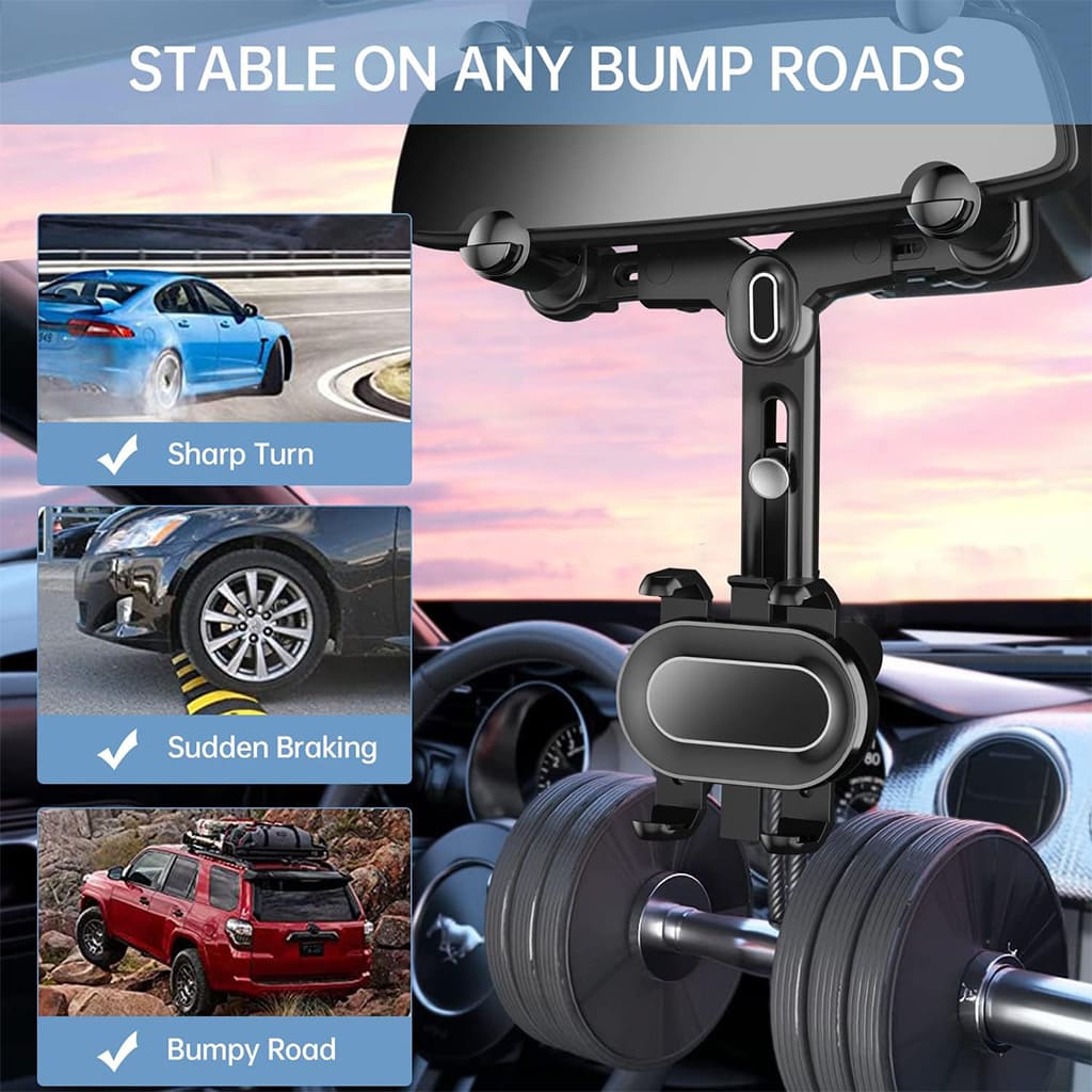 Rearview Mirror Phone Holder