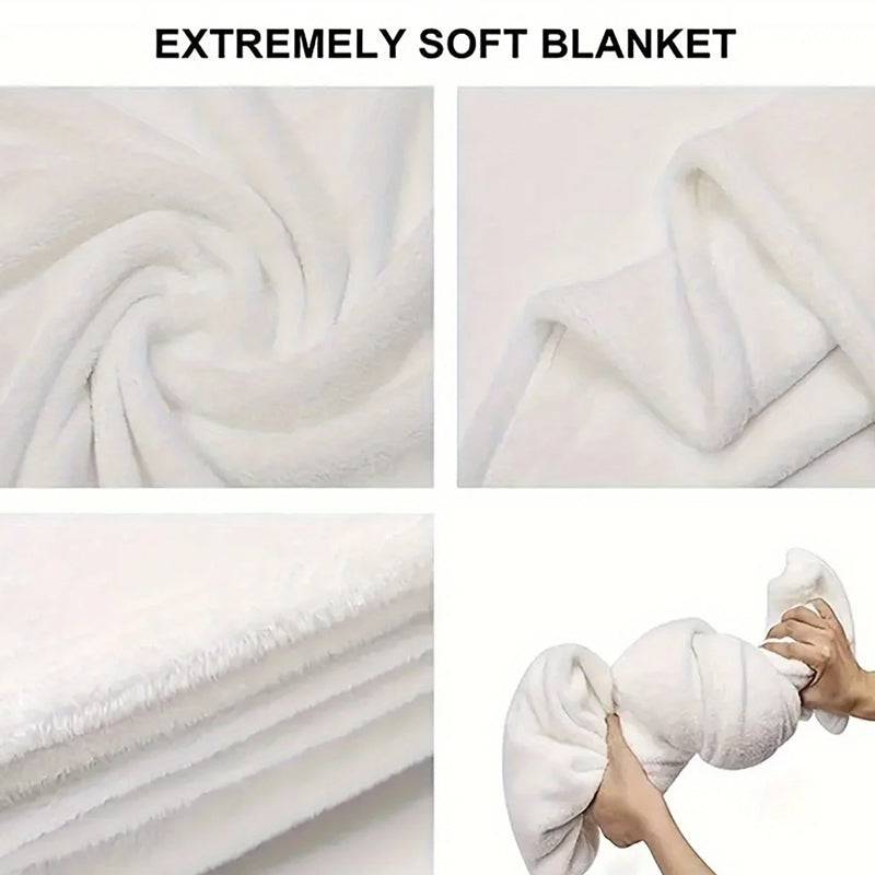 Virgin Mary & Roses Flannel Throw Blanket